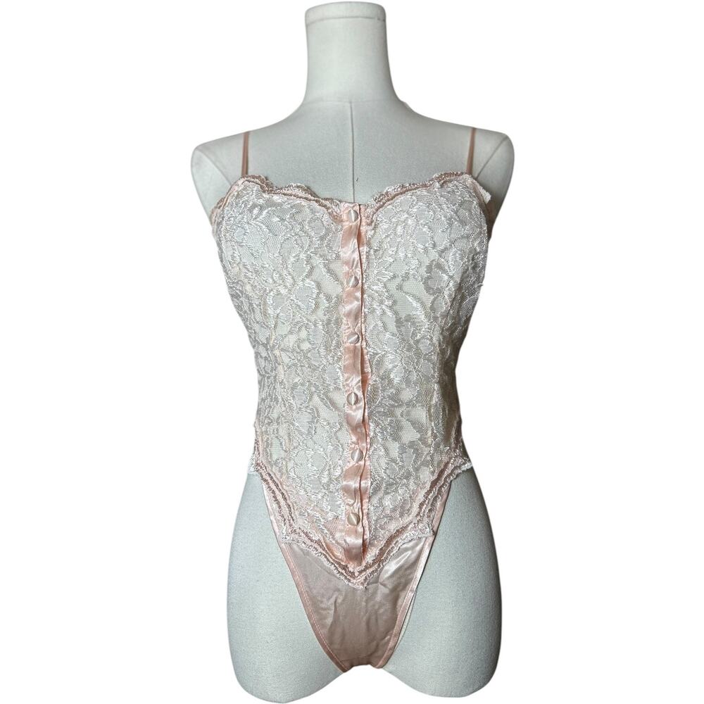 Vintage Satin & Lace lingerie Bodysuit – Coquette | vintage boudoir| bridal 313